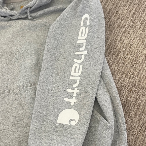Carhartt Men's Heather Gray Hoodie - Picture 2 of 3